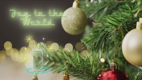 Animation-of-christmas-greetings-text-over-christmas-tree