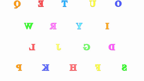 Animation-presenting-colorful-alphabetic-character