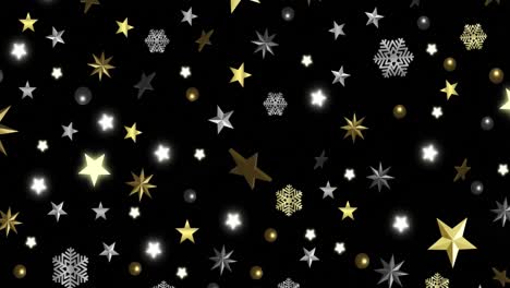 Animation-of-stars-and-spots-on-black-background