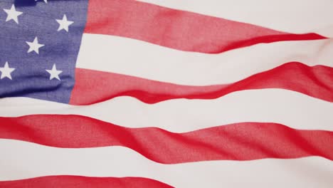 Close-up-of-national-flag-of-usa-with-stars-and-stripes-with-copy-space