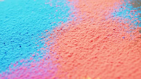 Video-of-close-up-of-multi-coloured-powders-with-copy-space