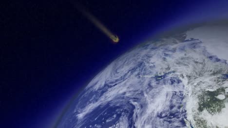 Meteor-burning-up-in-Space