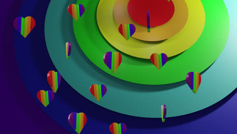 Animation-Von-Regenbogenherzen-Auf-Regenbogenhintergrund