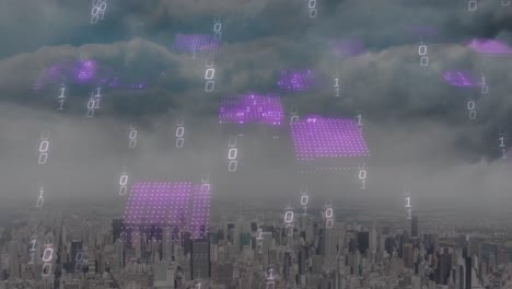Animation-of-binary-coding-over-cityscape