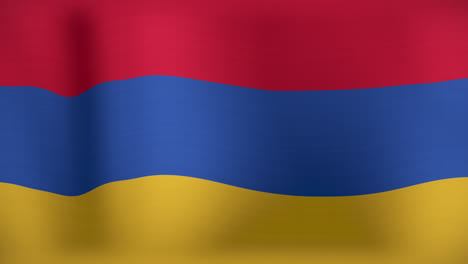 Animación-De-La-Bandera-Ondeante-De-Armenia,-Espacio-De-Copia