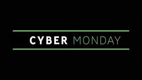 Animation-of-cyber-monday-sale-text-on-black-background