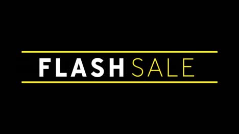 Animation-of-flash-sale-text-banner-against-black-background