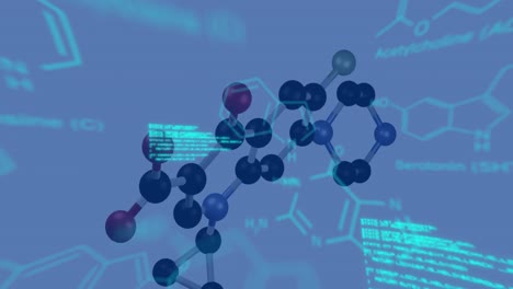 Animation-Der-Molekularen-Struktur-Und-Programmiersprache-Auf-Abstraktem-Hintergrund