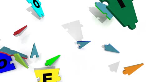 3D-Bunte-Stücke-Fallen-Und-Bilden-Das-Wort-Zusammenarbeit