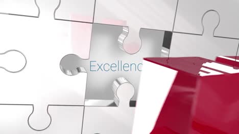 Key-unlocking-red-piece-of-puzzle-showing-excellence