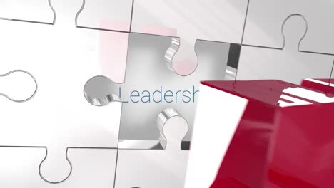 Key-unlocking-red-piece-of-puzzle-showing-leadership