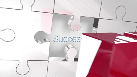 Key-unlocking-red-piece-of-puzzle-showing-success