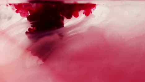 Red-and-purple-ink-swirling-in-water