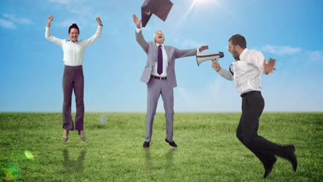 Series-of-jumping-business-people-in-slow-motion