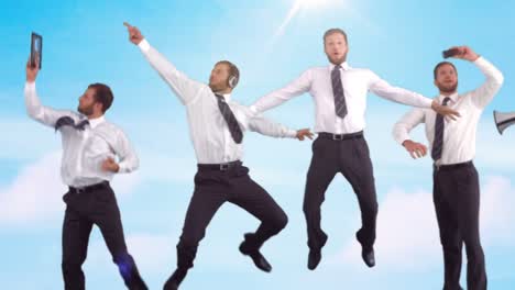 Series-of-jumping-businessman-in-slow-motion