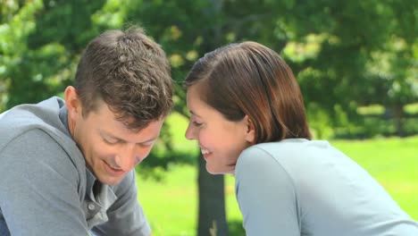 Loving-young-couple-laughing-