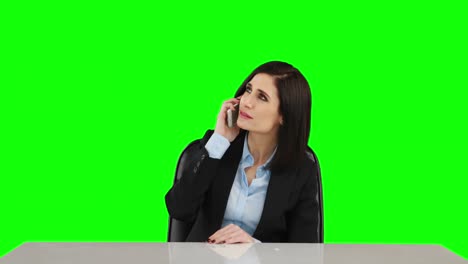 Geschäftsfrau-Bei-Einem-Telefonanruf