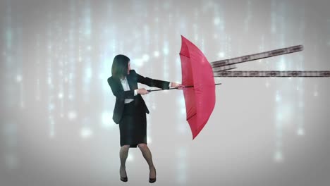 -Businesswoman-holding-her-umbrella