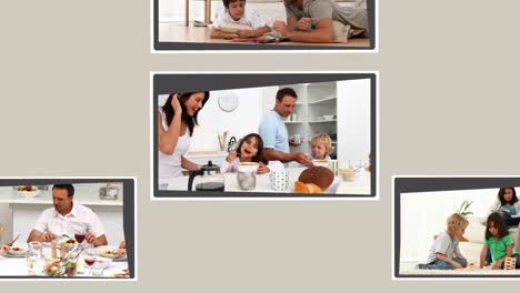 Montage-of-a-cute-family-spending-time-together