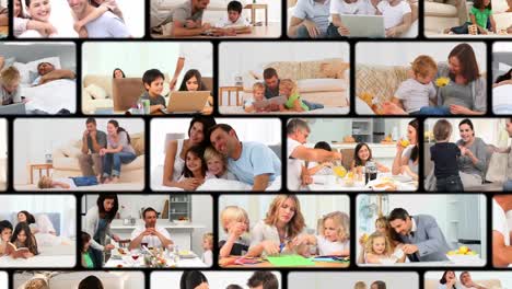 Montage-of-families-enjoying-moments-at-home