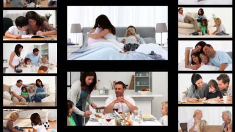 Montage-of-families-at-home
