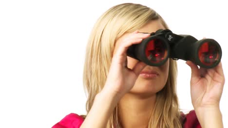 Young-woman-looking-through-binoculars