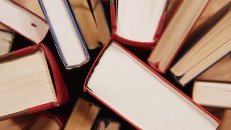 Close-up-of-books-arranged