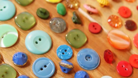 Close-up-of-various-colorful-buttons