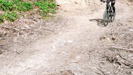 Mountain-biker-riding-bicycle