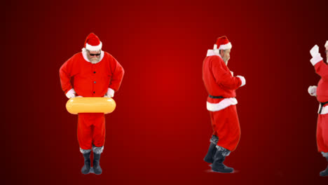 Der-Weihnachtsmann-Tanzt-Und-Führt-Verschiedene-Aktivitäten-Durch