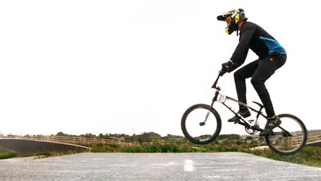 Bmx-biker-performs-a-stunt-on-his-bicycle