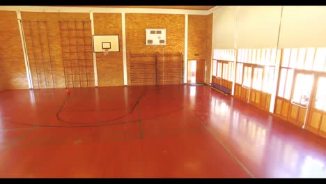 Ball-in-basketball-court