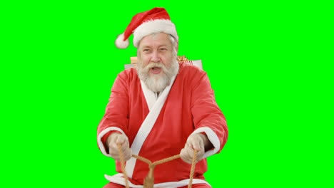 Santa-claus-riding-sledge