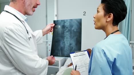 Doctor-and-nurse-studying-a-x-ray