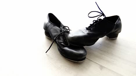 Dancing-Shoes-on-wooden-floor