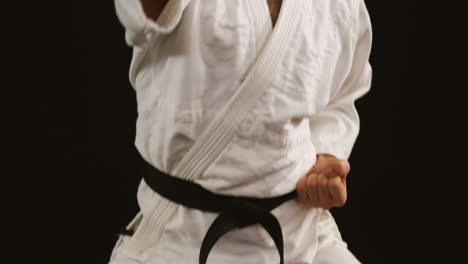 Man-practicing-karate