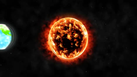Earth-revolving-around-the-sun-in-solar-system
