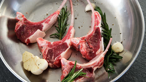 Beef-chops-and-ingredients-in-the-plate