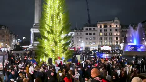 Navidad-En-Trafalgar-Square,-Londres,-Reino-Unido.