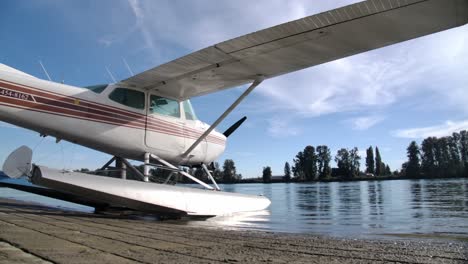 Seaplane---Floatplane-At-The-Boat-Ramp-In-The-Water