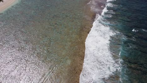 Tilt-up-shot-of-ocean-water-of-Northern-Mariana-Islands
