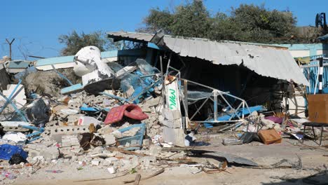 La-Vista-En-La-Franja-De-Gaza-Muestra-Casas-Completamente-Destruidas-Por-Los-Ataques-Con-Misiles-Israelíes.
