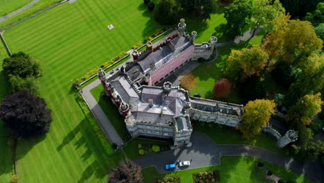 Overhead-drone-shot-of-Luttrellstown-Castle-near-Dublin-Ireland