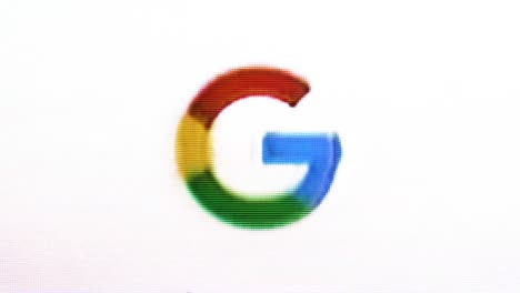 Logotipo-De-Google-Con-Efecto-De-Falla-En-La-Pantalla-Del-Monitor