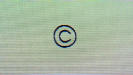Copyright-Symbol-Glitch-on-Digital-Screen-Display