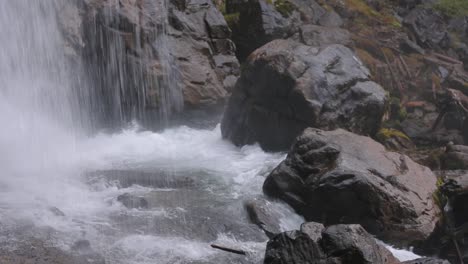 Water-flow-of-Waterfall-of-Vallesinella,-Madonna-di-Campiglio,-Trentino-Alto-Adige,-Italy