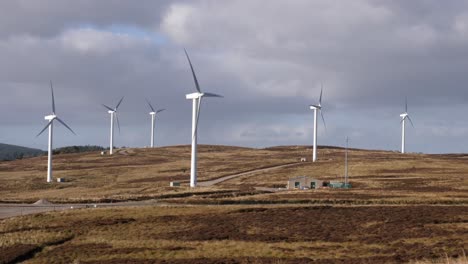 Windfarm-on-a-hillside-from-a-distance