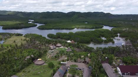 Resort-setting-amid-tropical-scenery-of-lush-vegetation-and-mangrove-wilderness