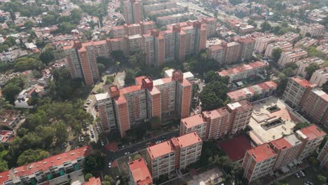 Apartment-complexes-in-Copilco,-Coyoacan,-south-of-Mexico-City