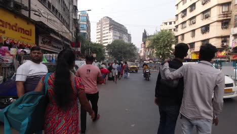 Sichtweise-Eine-Art-Belebte-Straße-In-Kalkutta